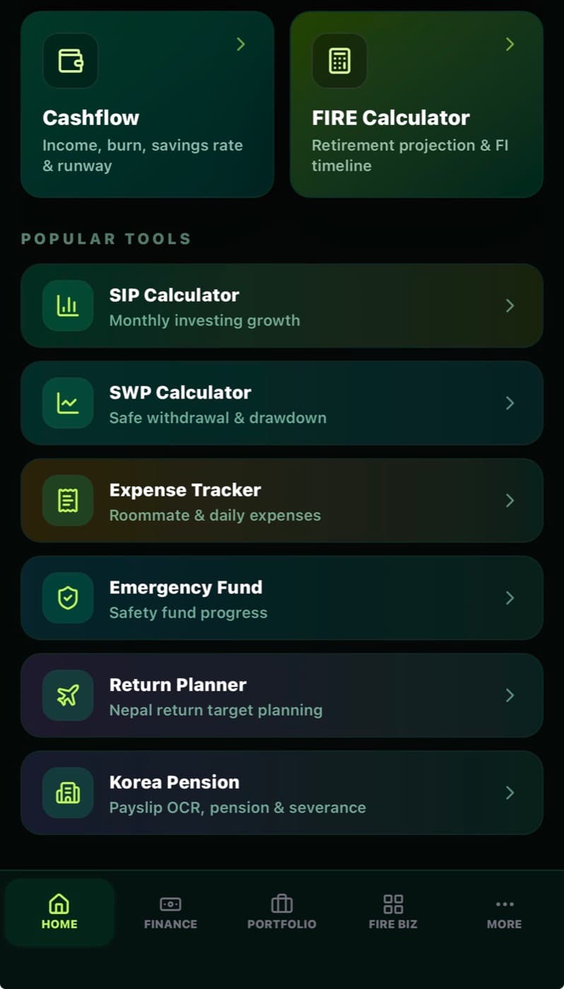 FIRE Nepal tools on mobile